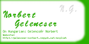 norbert gelencser business card
